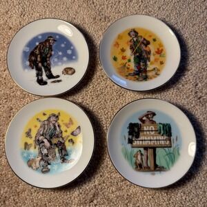 Vintage‎ Rusty by D.L. Kelly EKI Flambro Collector Plates Set of 4 Seasons